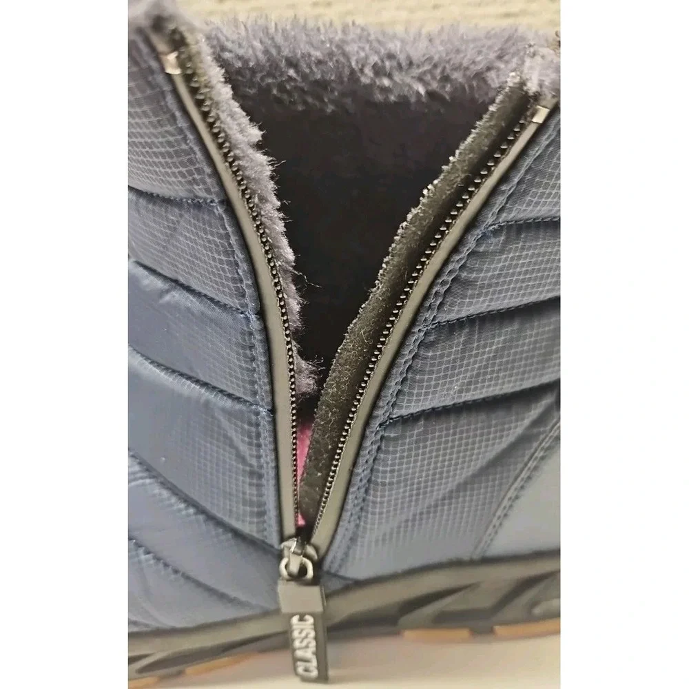 Air Plus Boots Womens 43/11‎ Warm Plush Lining Flat Ankle Snow Blue Boots Winter